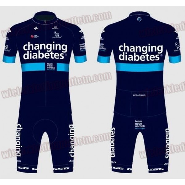 Novo Nordisk 2018 Fietskleding Set wielershirt korte mouwen+koersbroek kort Bib 33nl10020