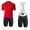 2020 BONTRAGER Circuit Fietskleding Wielershirt Korte Mouw+Korte Fietsbroeken Bib Rood XSXWF XSXWF