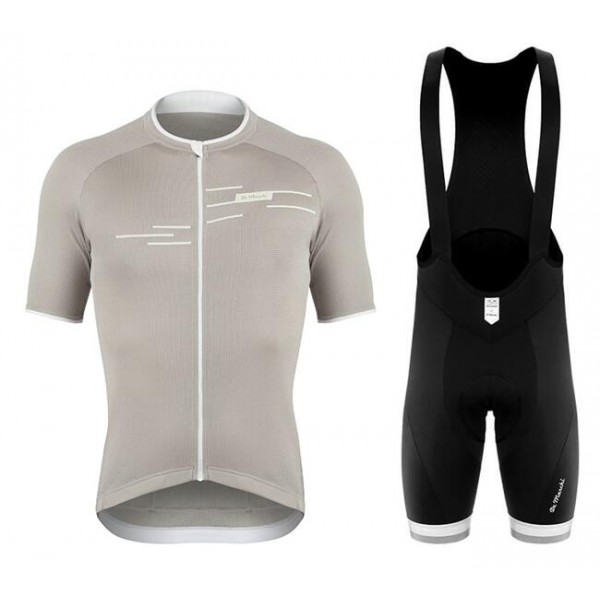 2020 DE MARCHI Taormina Fietskleding Wielershirt Korte Mouw+Korte Fietsbroeken Bib Gris J67N3 J67N3