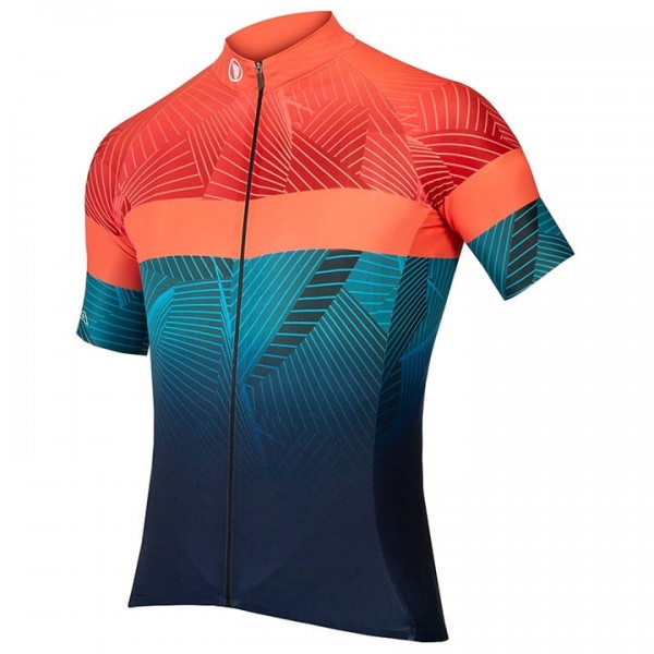 2020 ENDURA Lines LTD Fietsshirt Korte Mouw Blauw Rood 500WN 500WN