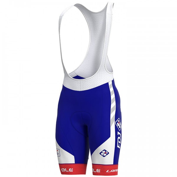 2020 GROUPAMA-FDJ Korte Fietsbroeken Bib Wit Blauw Rood 31L91 31L91