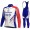 2020 GROUPAMA-FDJ Fietskleding Set Wielershirts lange mouw+Lange fietsbroeken Bib Wit Blauw Rood HIQIK HIQIK