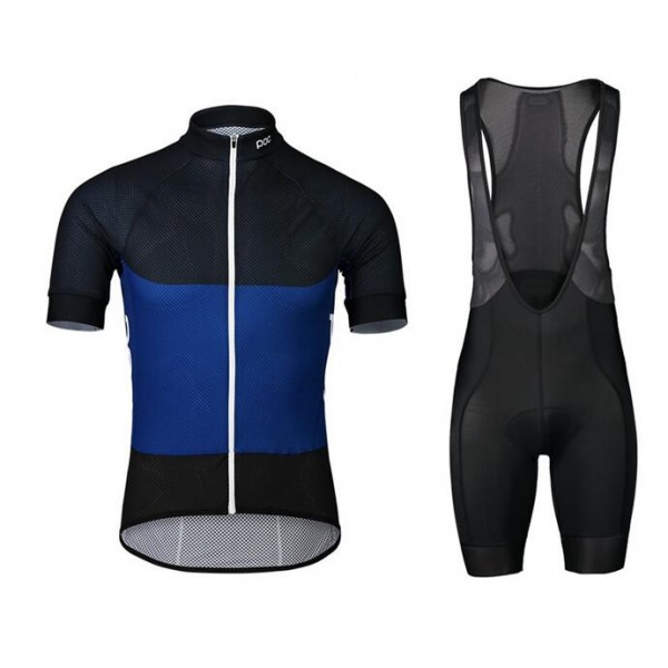 2020 POC Essential Road Light Fietskleding Wielershirt Korte Mouw+Korte Fietsbroeken Bib Blauw PSHUU PSHUU