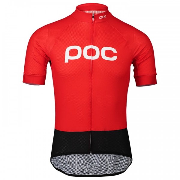 2020 POC Essential Road Logo Fietsshirt Korte Mouw Rood U62SV U62SV