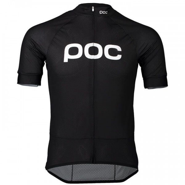 2020 POC Essential Road Logo Fietsshirt Korte Mouw Zwart YD3C7 YD3C7