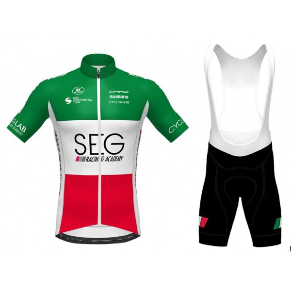 2020 SEG RACING ACADEMY Italian Champion Fietskleding Wielershirt Korte Mouw+Korte Fietsbroeken Bib 71DE3 71DE3