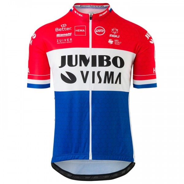 TEAM JUMBO-VISMA Fietsshirt Korte Mouw 2020 Netherland Time Trial Champion ATBL8 ATBL8