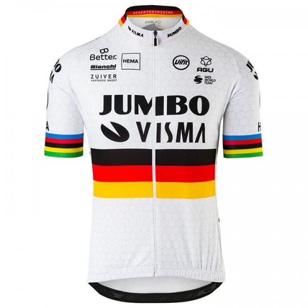 TEAM JUMBO-VISMA Fietsshirt Korte Mouw 2020 German Time Trial Champion MQ1D3 MQ1D3