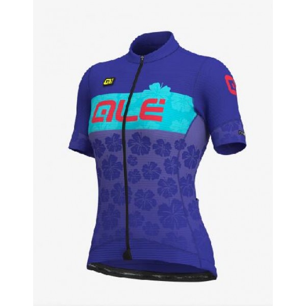 2020 Ale Ibisco Dames Fietsshirt Korte Mouw Blau 2020123