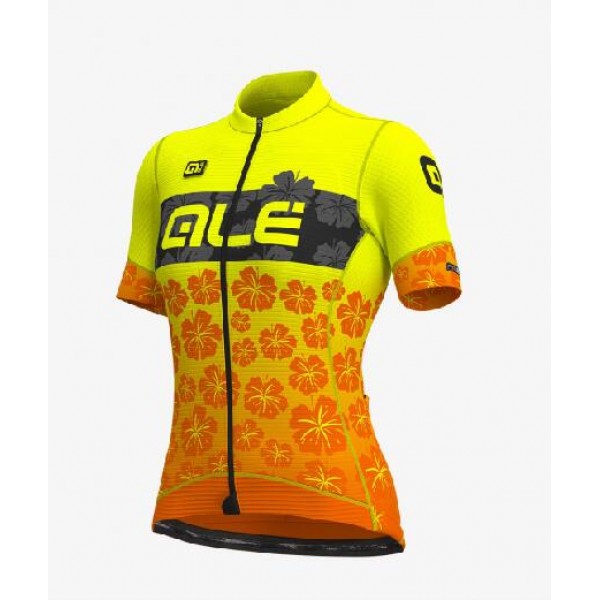 2020 Ale Ibisco Dames Fietsshirt Korte Mouw geel 2020122