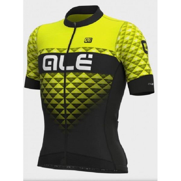 Ale PR-S Hexa Fietsshirt Korte Mouw zwart-geel-fluo L13354019-02 2020155