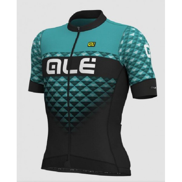 Ale PR-S Hexa Fietsshirt Korte Mouw zwart-türkis L13351319-02 2020157