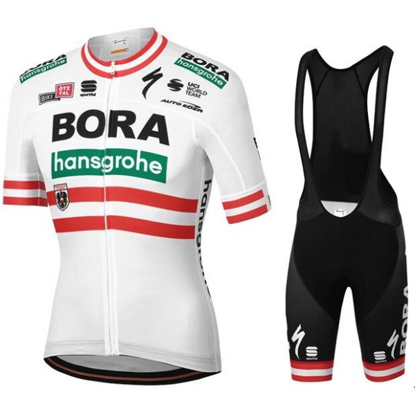 BORA-hansgrohe 2020 Oostenrijks kampioen Fietskleding Fietsshirt Korte+Korte Fietsbroeken Bib 2020099