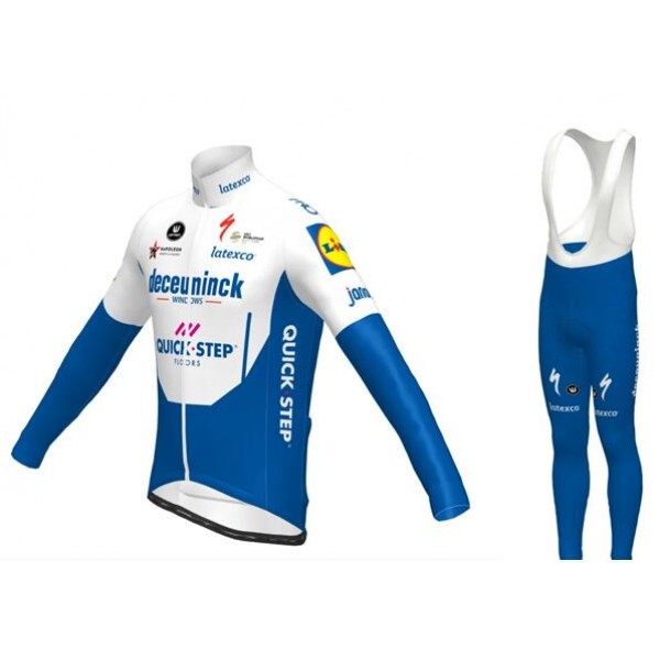 DECEUNINCK QUICK-STEP 2020 Fietskleding Fietsshirt lange mouw+Lange fietsbroeken Bib 2020199