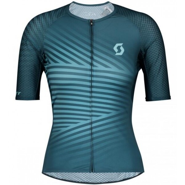 Dames SCOTT RC Premium Climber 2020 Fietsshirt Korte Mouw Blau 2020315