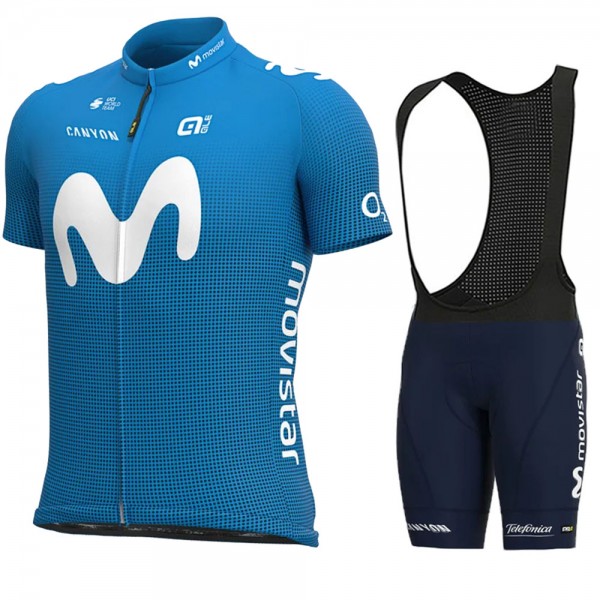 2021 Movistar Pro Team Fietskleding Fietsshirt Korte Mouw+Korte Fietsbroeken 976