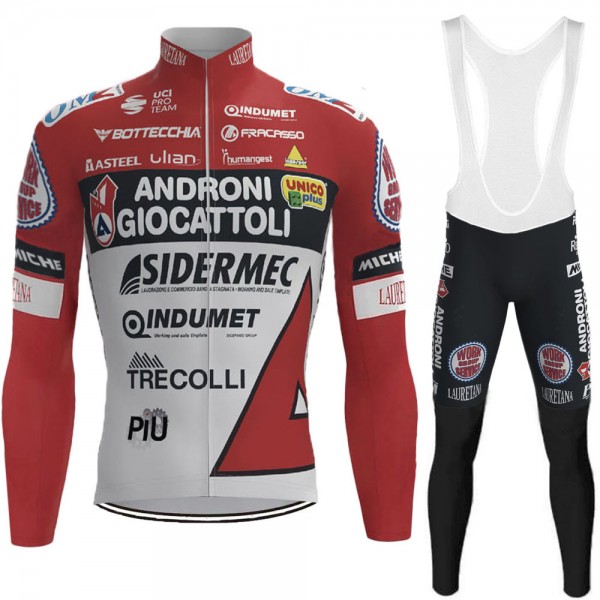 2021 ANDRONI GIOCATTOLI Team Fietskleding Fietsshirt Lange Mouw+Lange Fietsbroek Bib 692