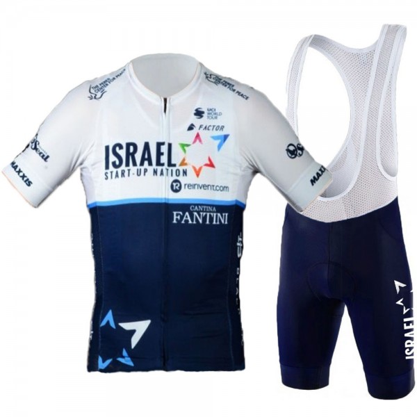 2021 Israel Start Up Nation Pro Team Fietskleding Fietsshirt Korte Mouw+Korte Fietsbroeken Bib 825