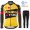 2021 Winter Fleece Jumbo Visma dames Pro Team Fietskleding Fietsshirt Lange Mouw+Lange Fietsbroek Bib 846