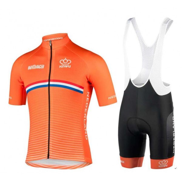 NIEDERLANDE 2020 Set Fietskleding Fietsshirt Korte+Korte Fietsbroeken Bib BIORACER Fietsen National Team 2020016