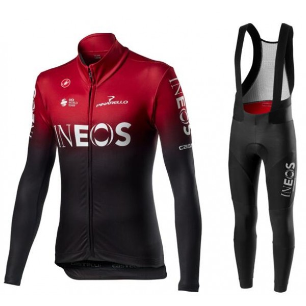 TEAM INEOS 2020 Fietskleding Fietsshirt lange mouw+Lange fietsbroeken Bib 2020022