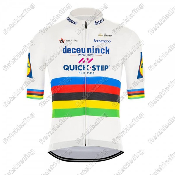 Deceuninck quick step 2021 UCI World Champion Wielershirt Korte Mouw 2021009