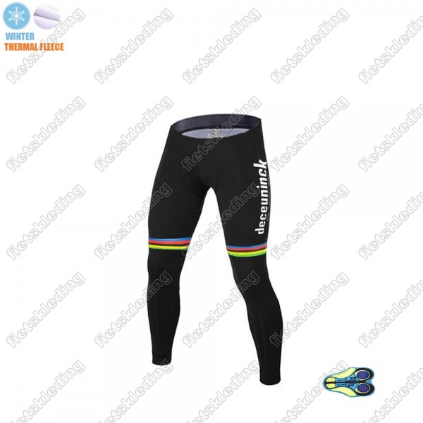 Winter Thermal Fleece Deceuninck quick step 2021 UCI World Champion Lange Fietsbroeken Bib 2021033