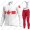 Canada FDJ 2021 Wielerkleding Set Fietsshirts Lange Mouw+Lange Fietsrbroek Bib 2021376