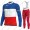 France FDJ 2021 Wielerkleding Set Fietsshirts Lange Mouw+Lange Fietsrbroek Bib 2021381