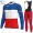France FDJ Winter Thermal Fleece 2021 Wielerkleding Set Fietsshirts Lange Mouw+Lange Fietsrbroek Bib 2021402