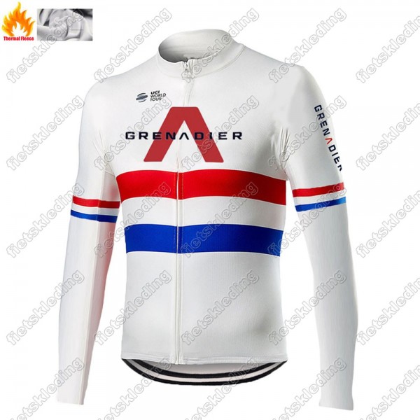 Team INEOS Grenadier 2021 Fietsshirt Lange Mouw Winter Thermal Fleece 2021083