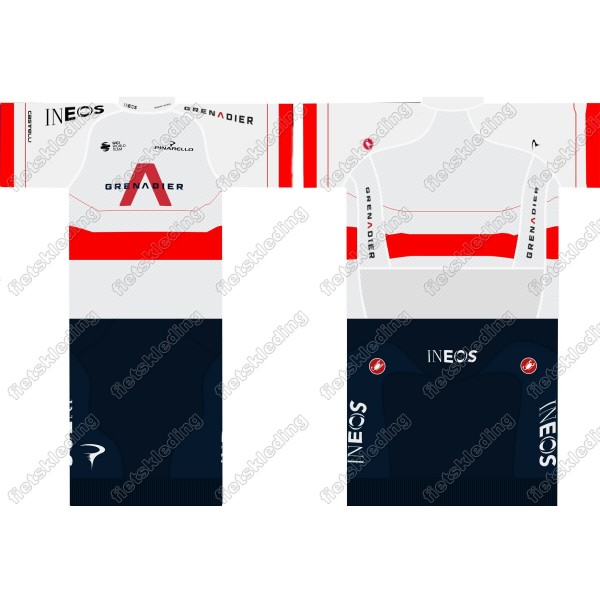 Team INEOS Grenadier 2021 UCI World Champion Fietskleding Set Wielershirt Korte Mouw+Korte Fietsbroeken 2021170