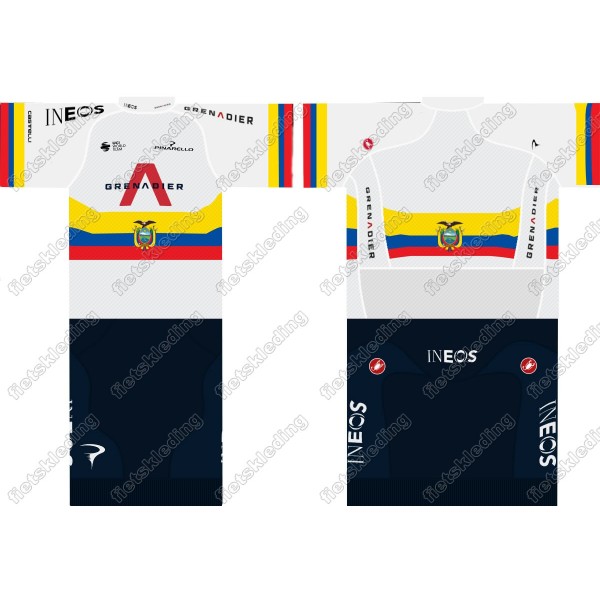 Team INEOS Grenadier 2021 UCI World Champion Fietskleding Set Wielershirt Korte Mouw+Korte Fietsbroeken 2021161