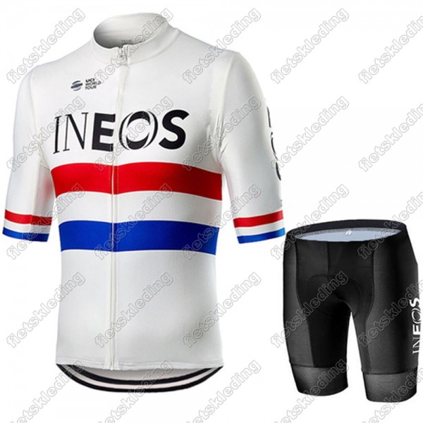 INEOS 2021 Wielerkleding Set Fietsshirts Korte Mouw+Korte Wielerbroek Bib 2021087