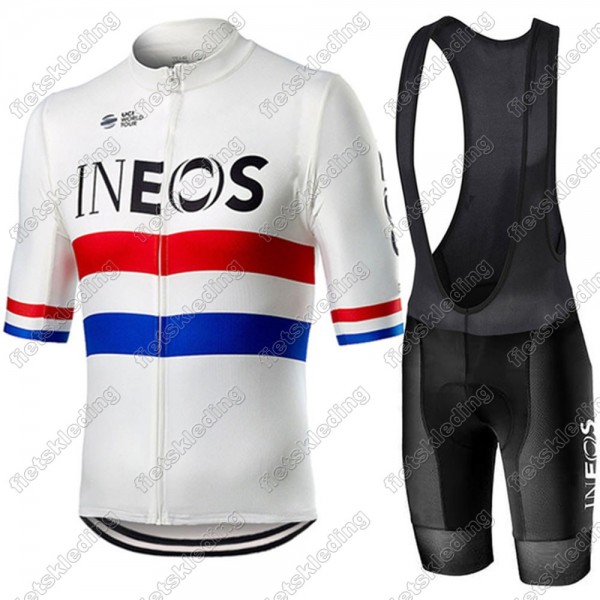 INEOS 2021 Wielerkleding Set Fietsshirts Korte Mouw+Korte Wielerbroek Bib 2021088