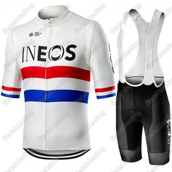 INEOS 2021 Wielerkleding Set Fietsshirts Korte Mouw+Korte Wielerbroek Bib 2021089