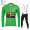 Winter Thermal Fleece Jumbo Visma 2021 Green Fietsshirt Lange Mouw+Collant Cycliste 2021254