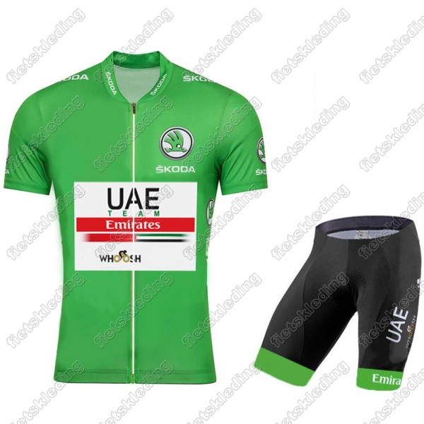 UAE EMIRATES Tour De France 2021 Wielerkleding Set Fietsshirts Korte Mouw+Korte Wielerbroek Bib 2021304