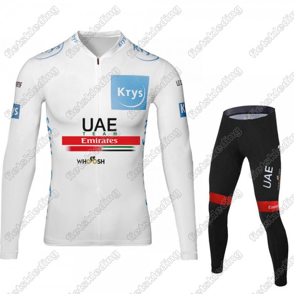 UAE EMIRATES Tour De France 2021 Wielerkleding Set Fietsshirts Lange Mouw+Lange Fietsrbroek Bib 2021317