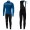 2019 Casteli Puro 3 blauw Thermo Wielerkleding Set Wielershirts lange mouw+fietsbroek lang met EECZ478