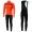 2019 Casteli Puro 3 Orange Thermo Wielerkleding Set Wielershirts lange mouw+fietsbroek lang met GRAE736