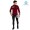 2019 Casteli Raddoppia 2 zwart-rood Thermo Wielerkleding Set Wielershirts lange mouw+fietsbroek lang met YOIE228