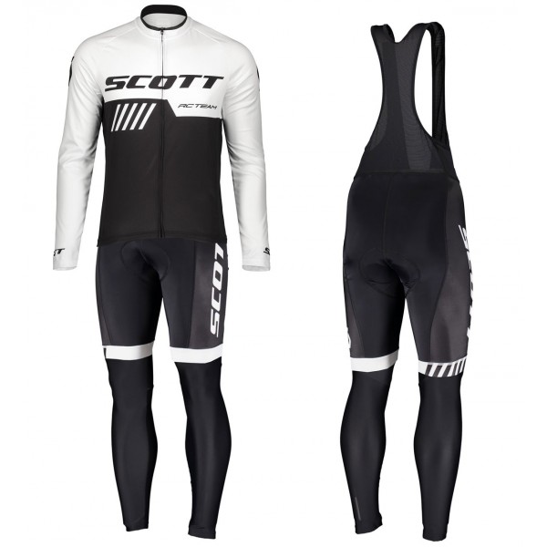 2019 Scott-RC-Profteams zwart-wit Vetements Cyclisme Velo Manches longues+longues Pantalon Bib RCNH764