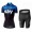 2019 Profteams SKY Dunkel blauw Dames Fietskleding Set Fietsshirt Korte Mouw+Korte fietsbroeken QKBY480