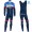 2019 Total blauw Thermo Wielerkleding Set Wielershirts lange mouw+fietsbroek lang met BFHO594