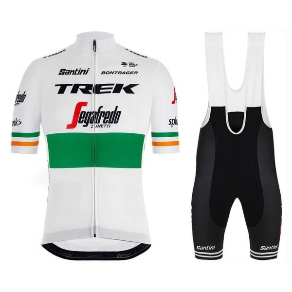 2019 Trek-Segafredo Ireland Champion Fietskleding Set Fietsshirt Korte Mouw+Korte fietsbroeken AZZJ535