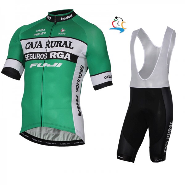 Profteams 2017 Caja Rural FIetskleding Set Wielershirt Korte Mouw+Korte Fietsbroeken Bib 569GIGCF 2017082210