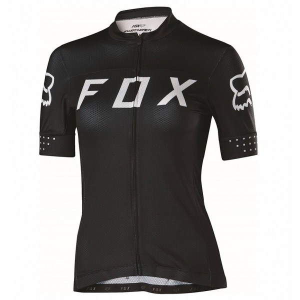 2017 Team FOX Dames zwart wit Fietsshirt Korte Mouw 853QZDSL 2017082247