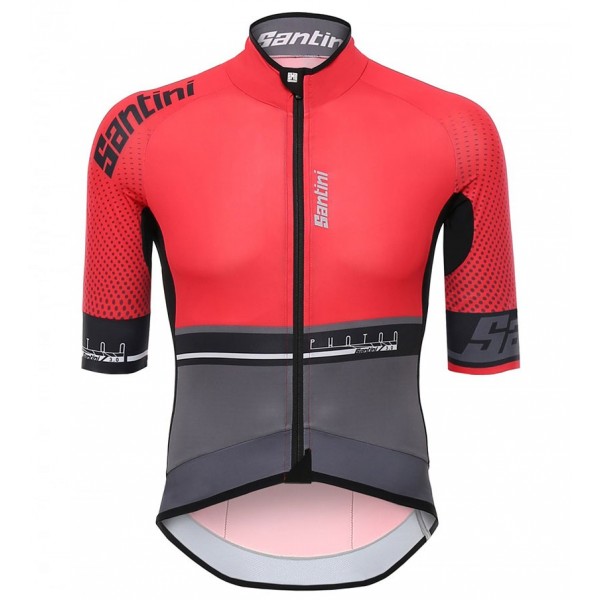 Santini Profteams 2017 Photon 30 Rood Fietsshirt Korte Mouw 253KRRTL 2017082345