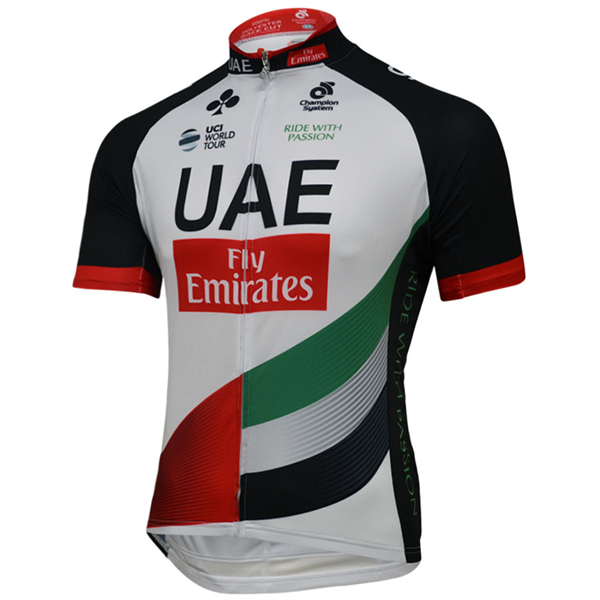 Uae Abu Dhabi Profteams 2017 Fietsshirt Korte Mouw 968GKQAN 2017082385